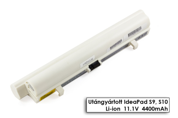 Lenovo IdeaPad S9, S9e, S10, S10e, S12 helyettesítő új 6 cellás fehér akkumulátor (L08C3B21)