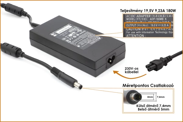 MSI - Delta 19.5V 9.23A 180W gyári új töltő (ADP-180MB K)
