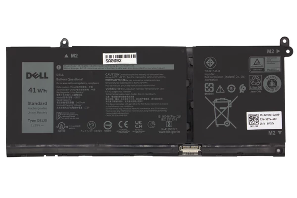 Dell Latitude 3530, Vostro 3525, Inspiron 15 3511 gyári új 3 cellás 41Wh 3467mAh akkumulátor (G91J0)