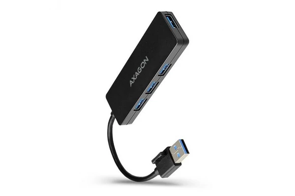 AXAGON USB 3.2 Slim Hub (4 port) Fekete
