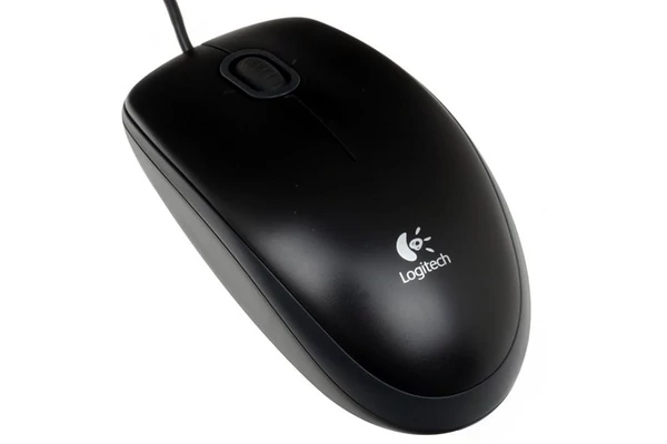 Logitech vezetékes egér B100 fekete