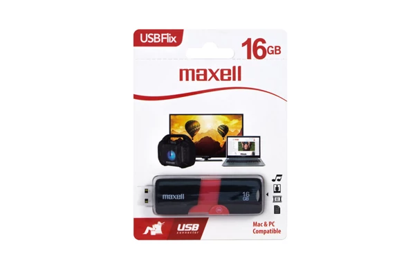 MAXELL FLIX PENDRIVE 16GB USB 2.0 Fekete-Piros