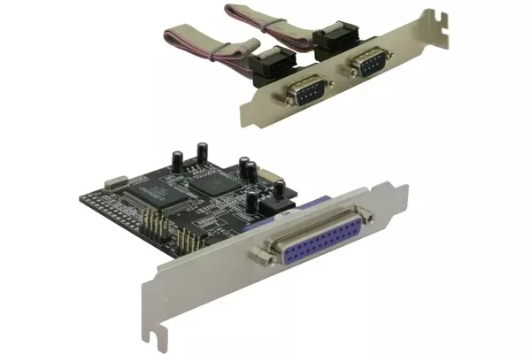 Delock PCI Express kártya 2 x soros, 1x párhuzamos