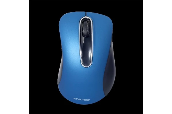 Advance Egér vezeték nélküli - SHAPE 3D (1600 DPI, 3 gomb, ergonomikus, kék)