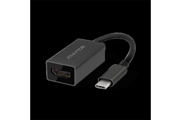 Advance Átakakító - HDMI 4K ADAPTER (USB-C to HDMI, fekete)