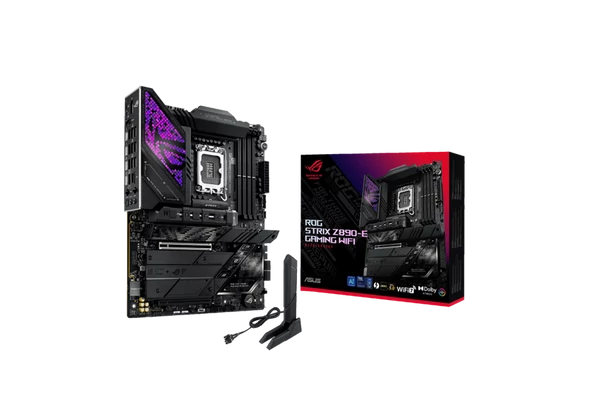 Asus Alaplap - Intel ROG STRIX Z890-E GAMING WIFI LGA1851 (Z890, ATX, 4xDDR5 8800+MHz, 4xSATA3, 7xM.2, HDMI+DP)