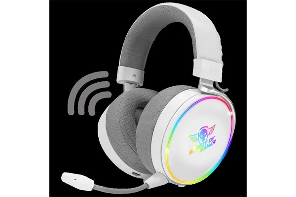 Spirit of Gamer Wireless Fejhallgató - MIC-XH1700W (MultiPlatform, mikrofon, hangerőszabályzó, nagy-párnás, fehér)