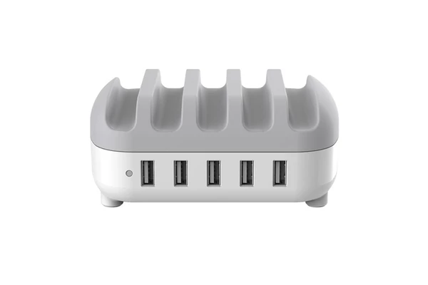 ORICO Töltő állomás - DUK-5P-EU-WH (5x USB-A, 5V2.4A x5, 40W, fehér)