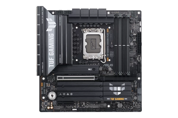 Asus Alaplap - Intel TUF GAMING B860M-PLUS s1851 (B860, 4xDDR5 8800+MHz, 4xSATA3, 3xM.2, HDMI+DP+USB-C)