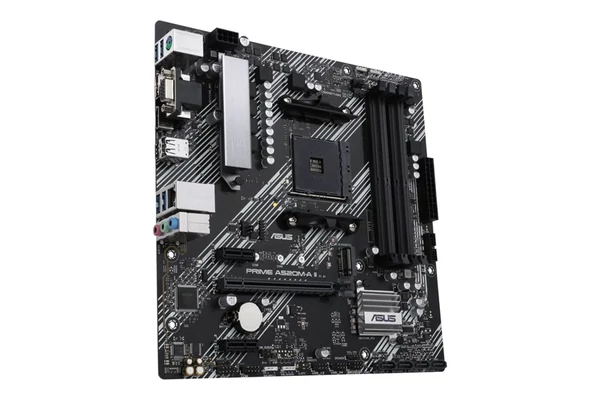 Asus Alaplap - AMD PRIME A520M-A II/CSM AM4 (A520, 2xDDR4 4800MHz, 1xGBE LAN, 1xM.2, 4xSATA3, DP/HDMI/VGA)
