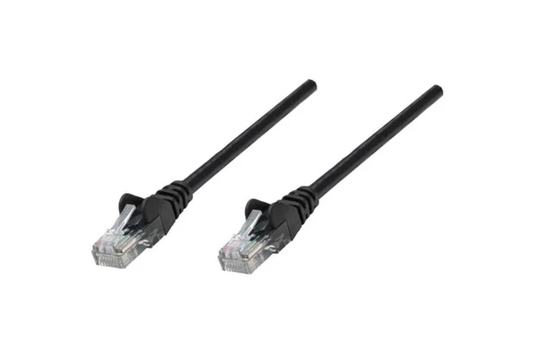 Manhattan Kábel - U/UTP Patch (RJ45 to RJ45, Cat6, 0.25m, Fekete)