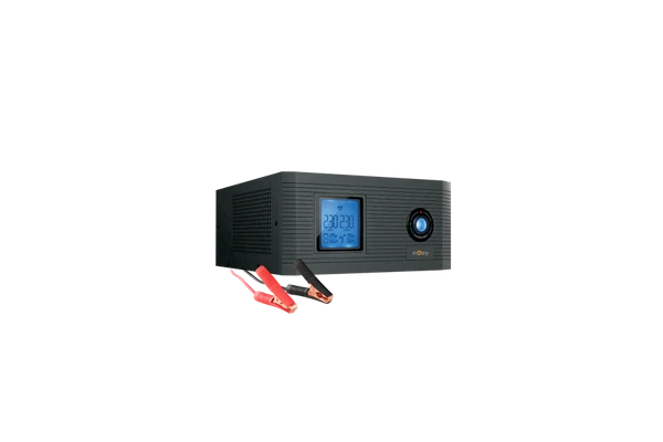 NJOY Inverter - Aira 600 (2 Schuko, Szinusz hullám, Akku Támogatás: 40Ah-200Ah, AVR,  fekete)