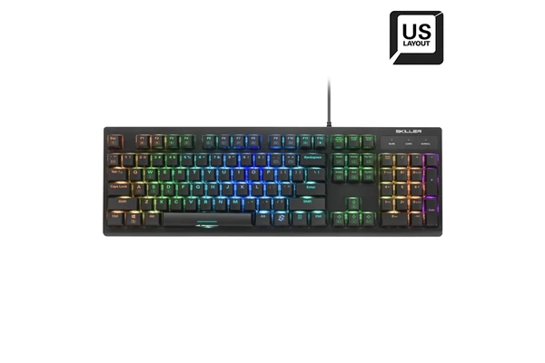 Sharkoon Billentyűzet Mechanikus - Skiller SGK30 Blue (Blue Switch , RGB LED, USB, full anti-ghost, fekete, angol)