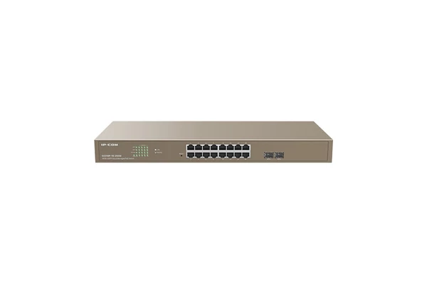 IP-COM Switch Vezérelhető PoE - G3318P-16-250W (16x1Gbps; 2x SFP; 16 af/at PoE+ port; 230W, Rackbe szerelhető)