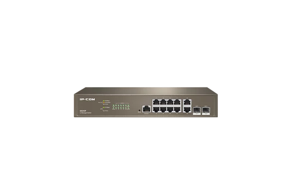 IP-COM Switch Vezérelhető - G5312F (10x1Gbps; 2x SFP; 1x console port; L3)