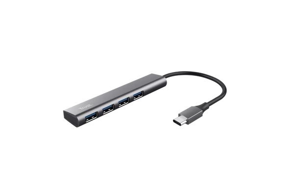 Trust USB Hub - Halyx (USB-C; 4port USB3.2; aluminium)