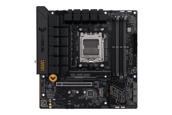 Asus Alaplap - AMD TUF GAMING B650M-E WIFI AM5 (B650, Micro-ATX, 4xDDR5 7600+MHz, 4xSATA3, 2x M.2, HDMI+2xDP)