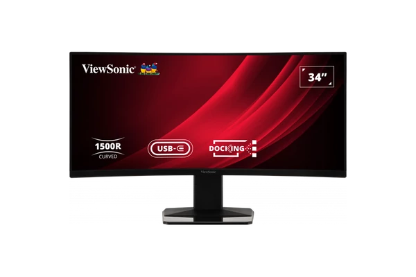 ViewSonic Monitor 34" - VG3419C (VA, 120Hz, 21:9, 3440x1440, 3,5ms, 300cd/m2, Type-C, HDMI, DP, LAN, SPK, mag. áll.)