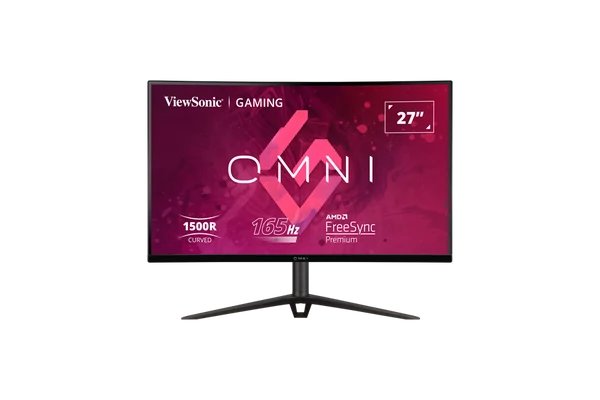 ViewSonic Monitor 27" - VX2718-2KPC-MHDJ (VA, 2K, 165Hz, 1ms, 250cd/m2, 2xHDMI, DP, VESA, SPK, ívelt, mag.ál)