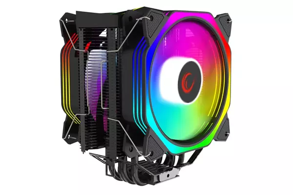 Rampage CPU Cooler - OCTAGON C60 (max dB, 96,84 m3/h, 4 pin csatlakozó, 2x12cm, A-RGB, LED)