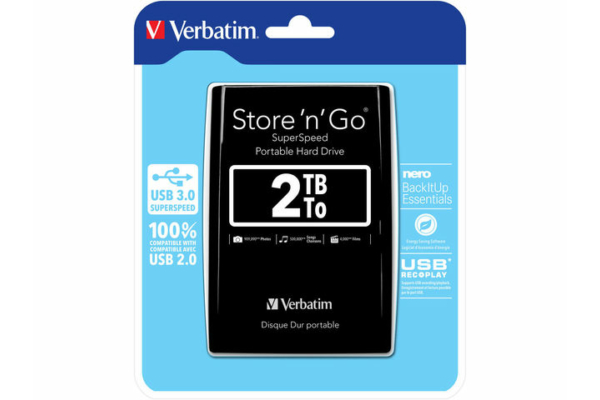 Verbatim Store 'n' Go 2.5" 2TB USB 3.0 Külső Winchester HDD (53177)