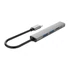 Kép 1/4 - Orico USB3.0 Hub - AH-12F-GY /10/ (4 port, Bemenet: USB-C, Kimenet: 1xUSB-A 3.0, 2xUSB-A 2.0, TF kártyaolvasó, ezüst)