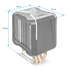 Kép 9/10 - Spirit of Gamer CPU Cooler - CPU AIRCOOLER PRO ARGB (27dB; 1600 RPM; 1x12cm; aluminium/réz)