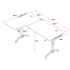 Kép 12/12 - Spirit of Gamer Gamer Asztal - Headquarter 600 L (MDF lap, fém lábak, fekete, RGB LED háttérvilágítás, 140 x 60 x 75cm)