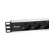 Kép 2/6 - Equip Hálózati Elosztó - 333292 (Schuko, 9 Schuko, Rack 1U, 1,8m kábel, aluminium, fekete)