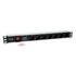 Kép 2/6 - Equip Hálózati Elosztó - 333309 (Schuko, 7 Schuko, Rack 1U, túlfeszültség védelett, 1,8m kábel, aluminium, fekete)