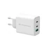 Kép 1/4 - Conceptronic telefon töltő adapter - ALTHEA12W (2xUSB-C+USB-A, 65W, fehér)