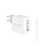 Kép 1/3 - Conceptronic telefon töltő adapter+kábel - ALTHEA18W (3xUSB-C+USB-A, 100W, USB-C töltő kábel, fehér)