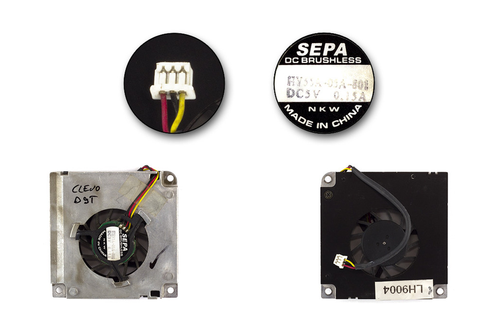 Clevo D9T, D900T, D9000T használt laptop VGA hűtő ventilátor (HY55A05A